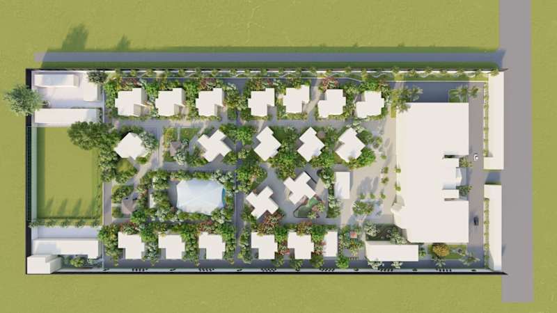 Cover image for office and residential complex landscape design 