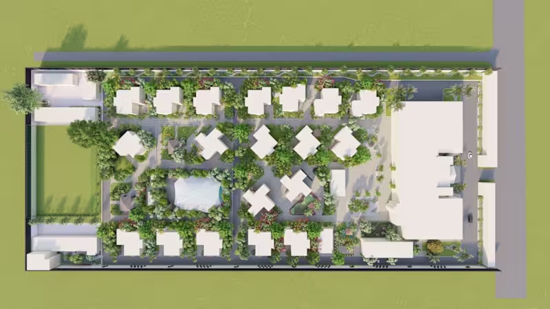 Cover image for office and residential complex landscape design 