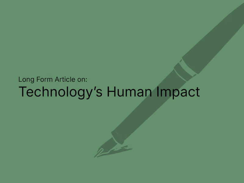 Cover image for Article on Technology’s Human Impact