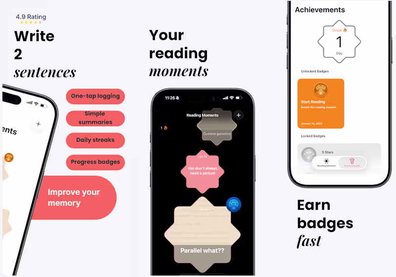 Cover image for Readdy - the reading moments app