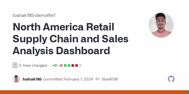 Cover image for North America Retail Supply Chain and Sales Analysis Dashboard
