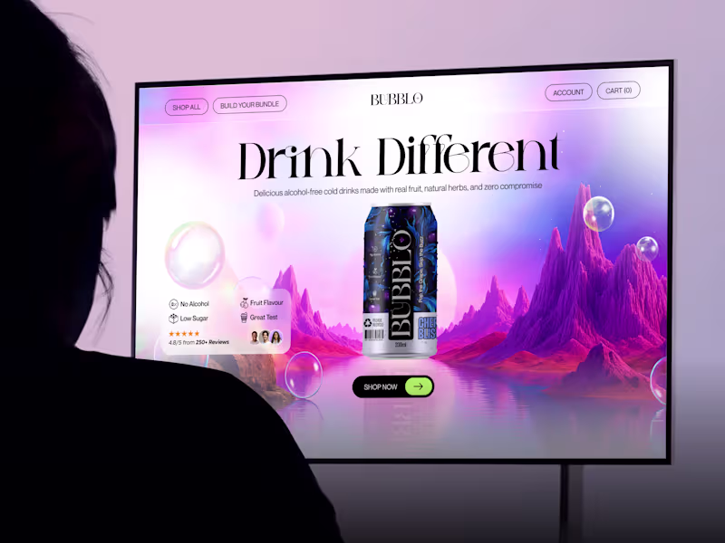 Cover image for Bubblo-E-commerce website design.