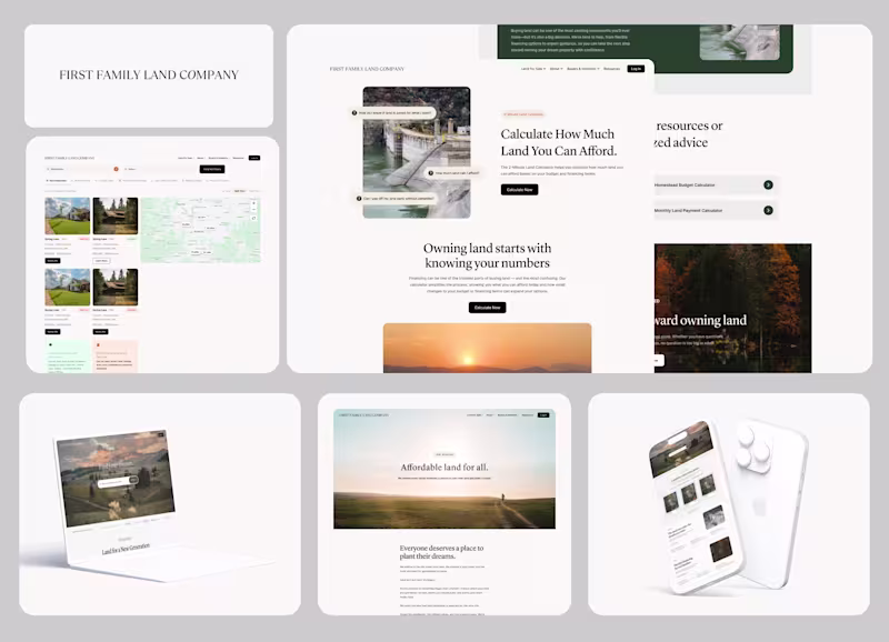 Cover image for Real Estate Website Development for First Family Land Company