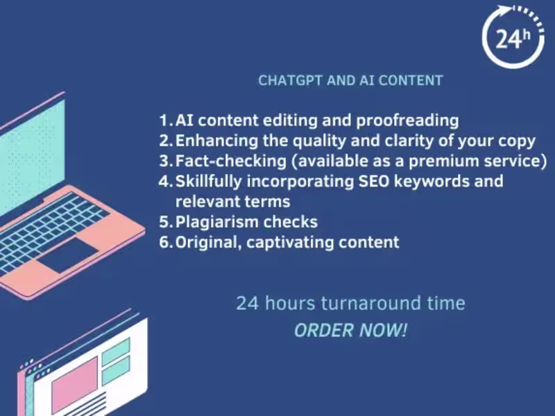 Cover image for I will professionally edit and proofread your ai and chatgpt con