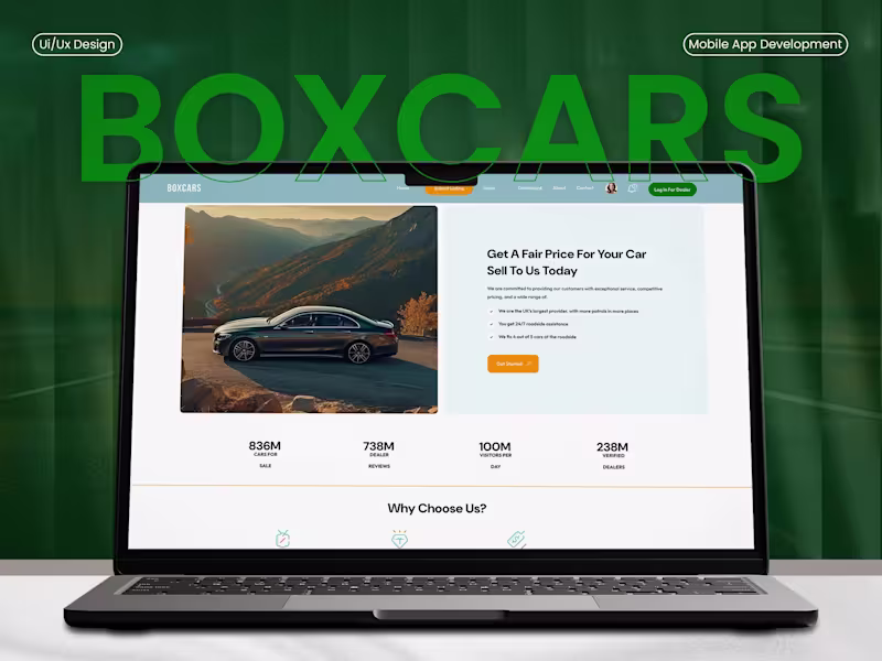 Cover image for BoxCars Automotive Marketplace Web Development