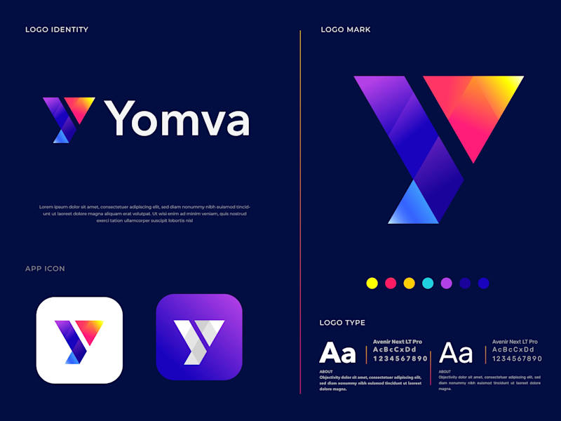 Cover image for Modern abstract colorful geometric Y letter logo
