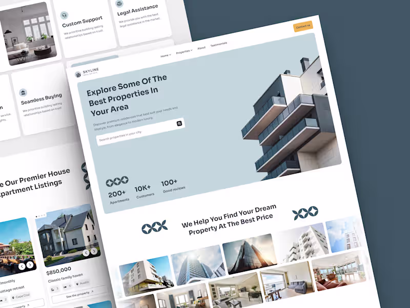 Cover image for Skyline: Framer-Based Real Estate Website