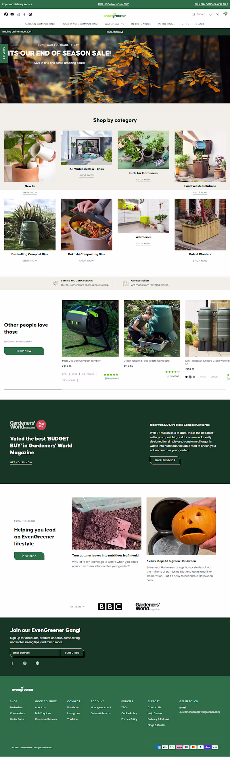 Cover image for Evengreener Website built with ReactJS from scratch.