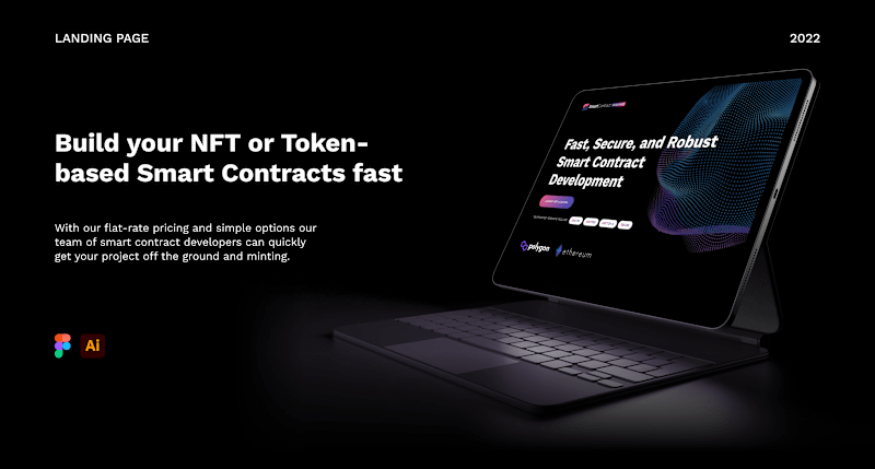 Cover image for Landing Page ReDesign for Smart Contract Development Agency