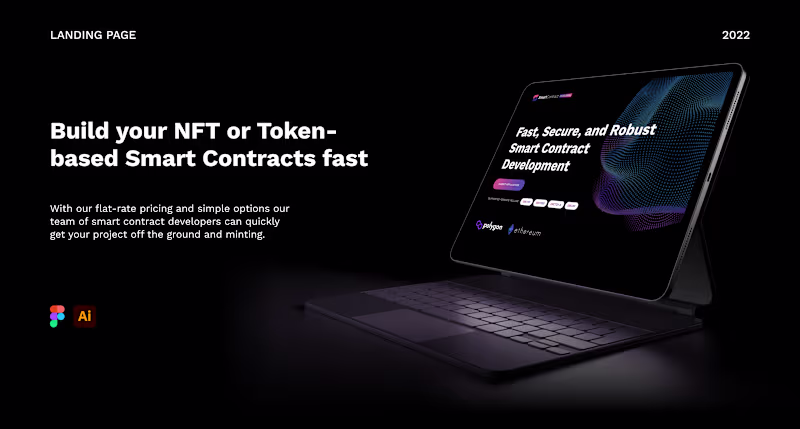 Cover image for Landing Page ReDesign for Smart Contract Development Agency
