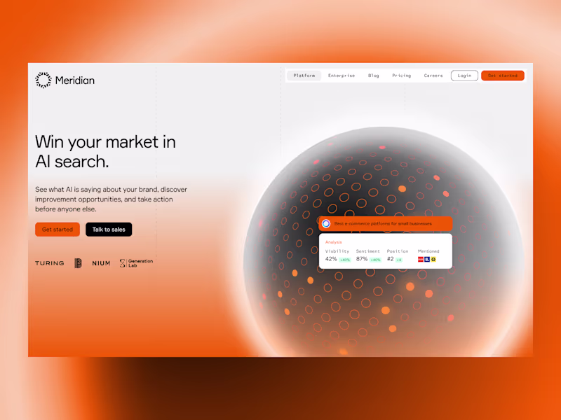 Cover image for Meridian: AI Search Visibility Platform