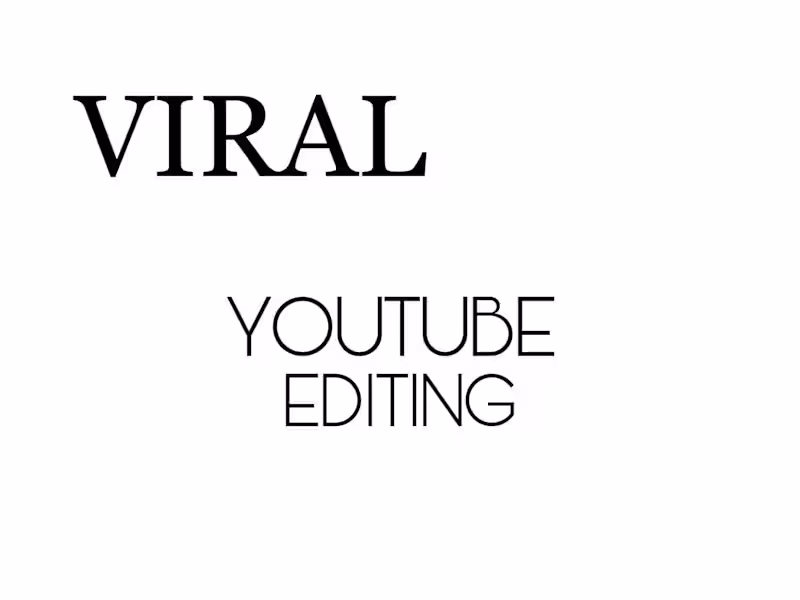 Cover image for YouTube Video Editing
