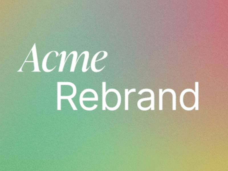 Cover image for Acme Rebrand 🎨