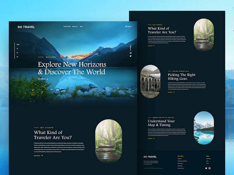 Cover image for Travel Landing Page UI Design