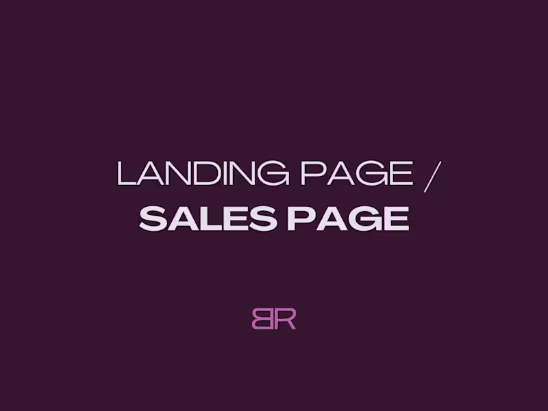 Cover image for One Page Website/ Landing Page /Sales Page
