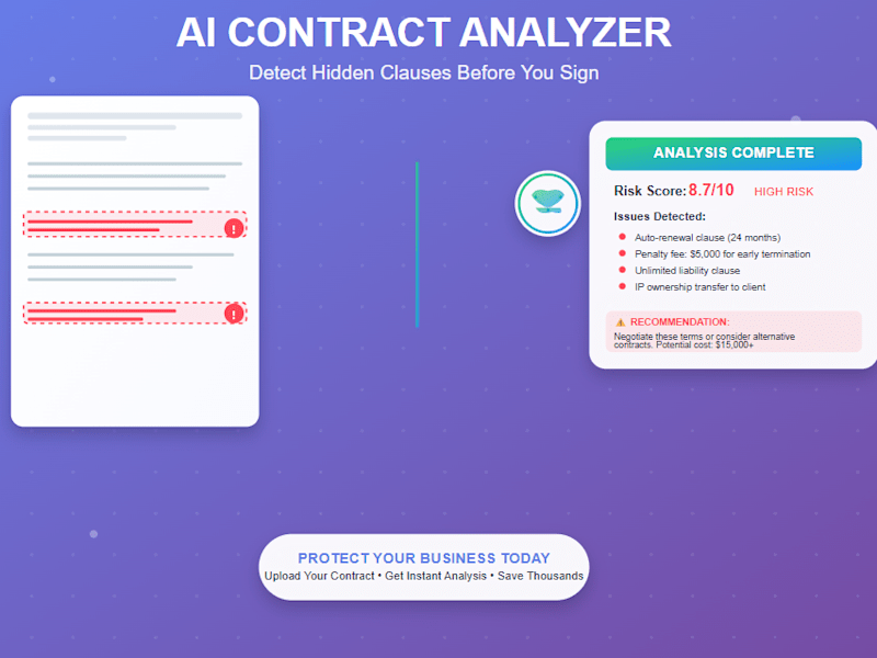 Cover image for Ai Smart contract analyzer for freelancers & small biz