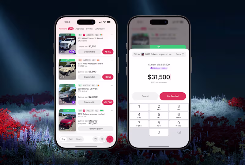 Cover image for Redesigned B2B marketplace-auction app & grew listings by 2x