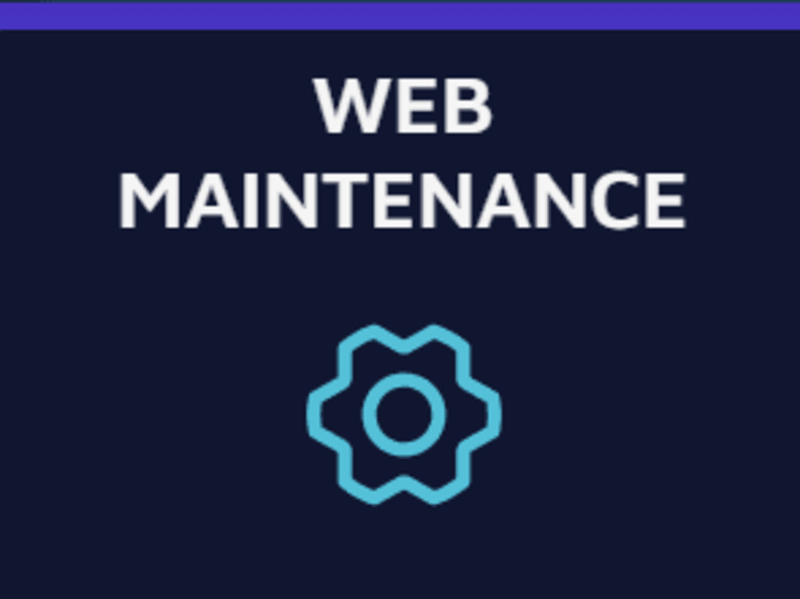 Cover image for Website Maintenance.