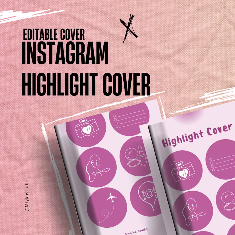 Cover image for Trendy Instagram highlight covers editible all in one 