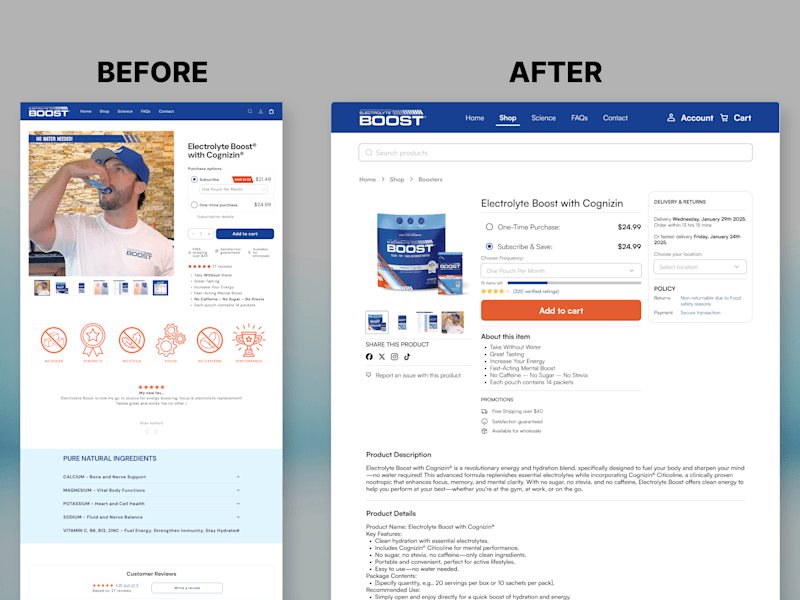 Cover image for Redesigning Home & Product Pages for a More Intuitive Experience
