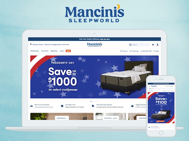 Cover image for Mancini’s Sleepworld Salesforce eCommerce UX Design