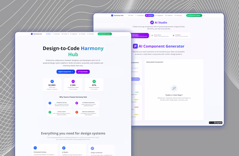 Cover image for Streamline Your Workflow with Harmony Hub's AI Design System