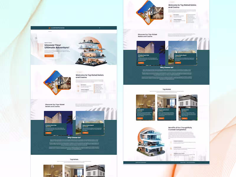 Cover image for A Captivating Landing Page for Hotel & Casino Experience