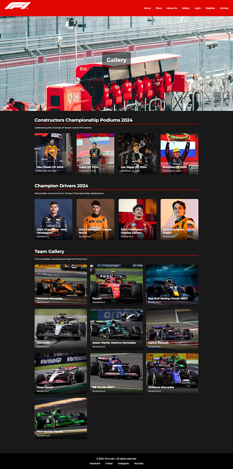 Cover image for F1 Interactive Website Project