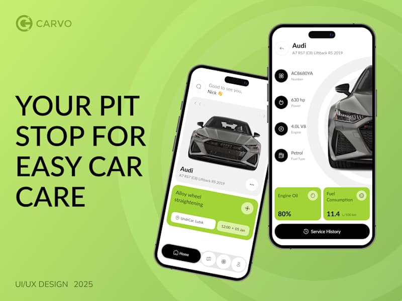 Cover image for Carvo – Auto Service App Concept