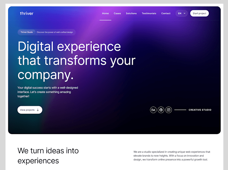 Cover image for Thriver Studio: Framer Design and Development