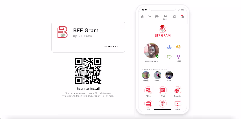 Cover image for Project for BFFGRAM networking app
