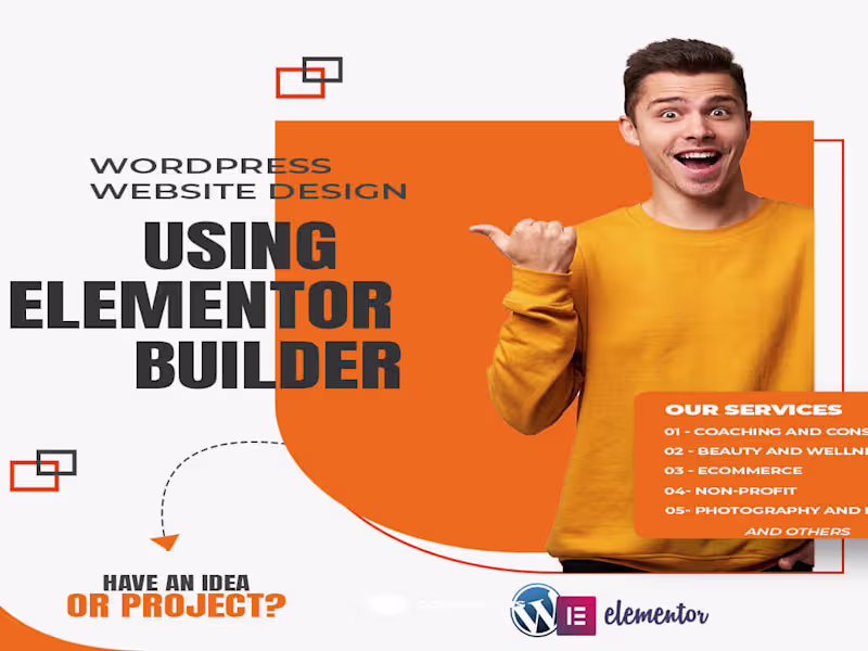 Cover image for I will build a user-friendly responsive elementor wordpress site