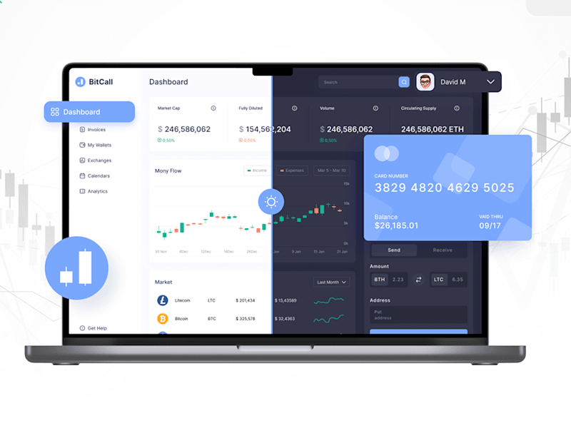 Cover image for Crypto Web App Dashboard Design - BitCall