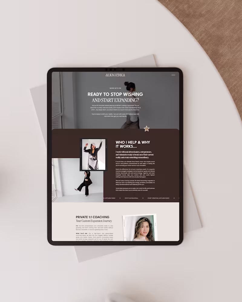 Cover image for Showit Website & Branding For Mentor - Align with Erica