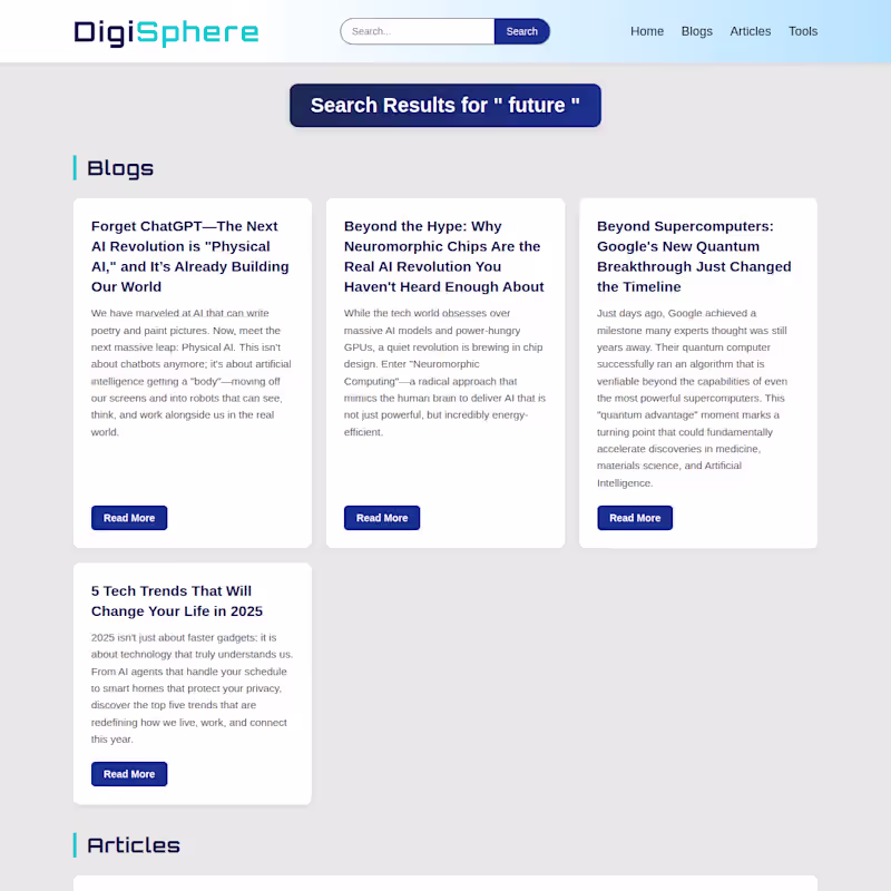 Cover image for Created a super clean, responsive and easy to navigate Full-...