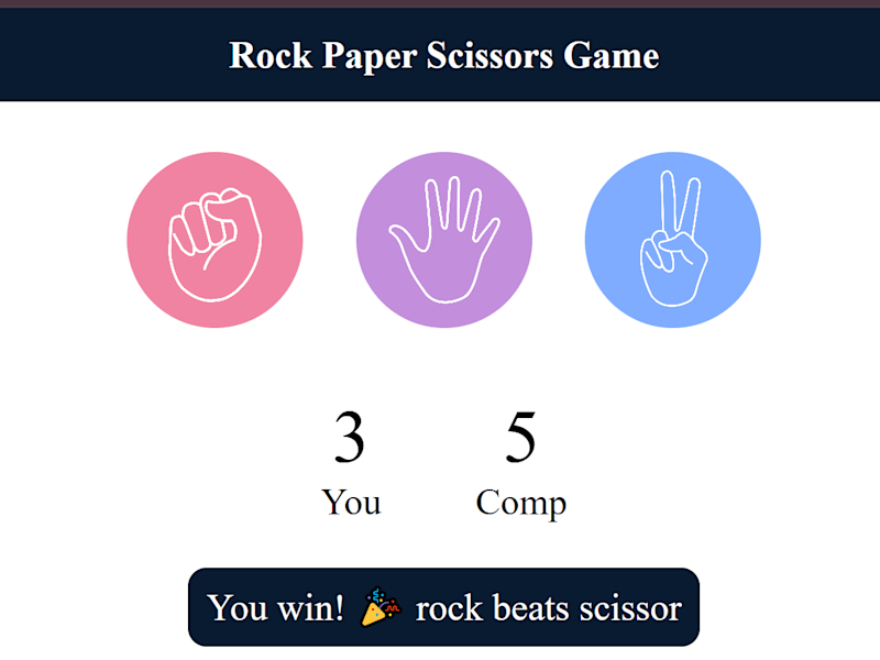 Cover image for Rock-Paper-Scissors Game | HTML, CSS & JavaScript