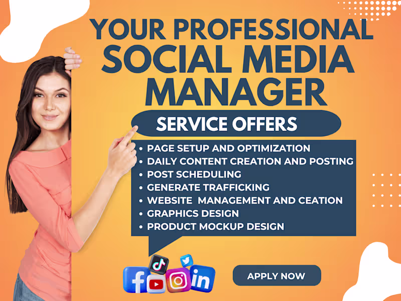 Cover image for Expert Social Media Manager | Growth Strategist for Brands 