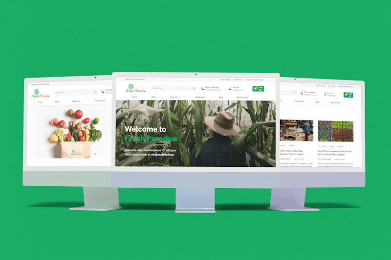 Cover image for Fresh Paradise - Farmers Market E-Commerce Store
