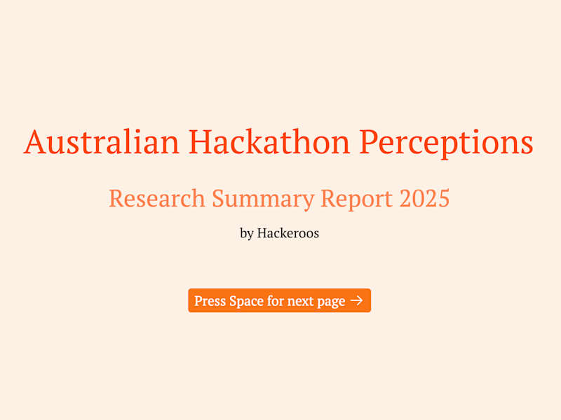 Cover image for Australian Hackathon Perception