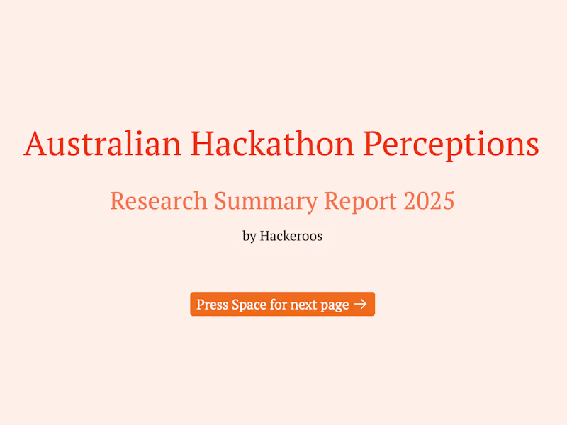 Cover image for Australian Hackathon Perception