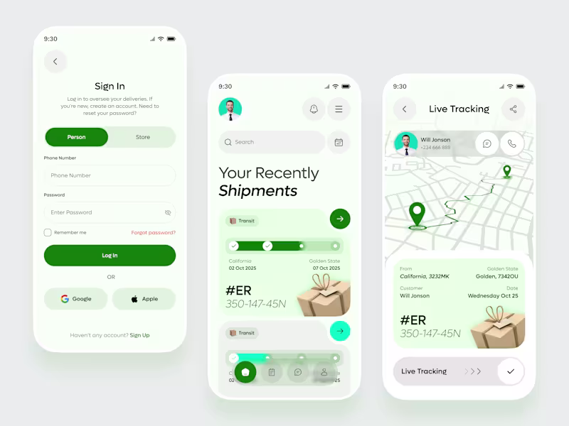 Cover image for Parcel Tracking App Better view: https://dribbble.com/shots/...