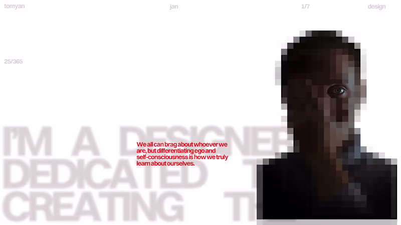 Cover image for Poster layout design or creative personal site hero section.