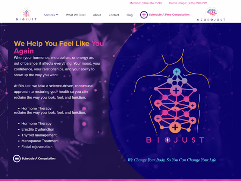Cover image for BioJust Medical Website Design
