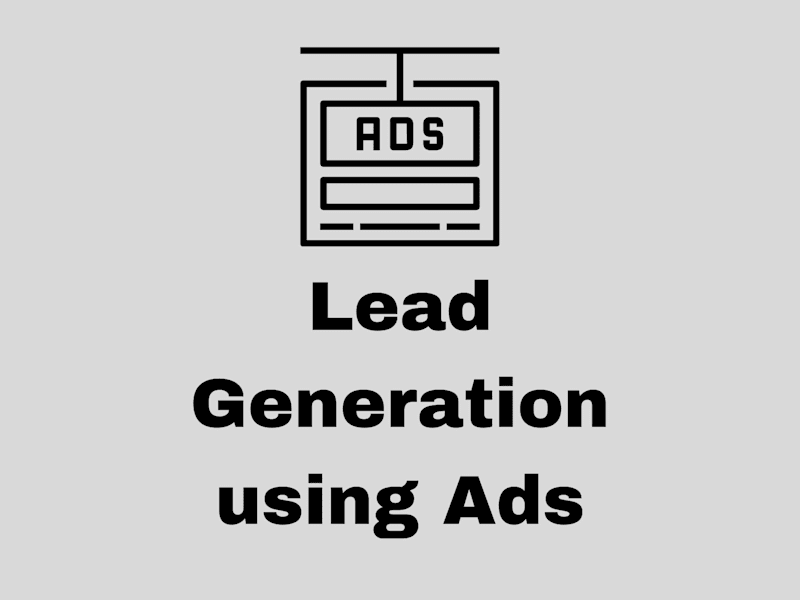 Cover image for Lead generation using ads 