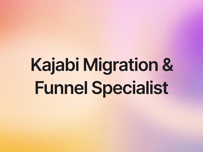 Cover image for Conversion-Focused Designer | Kajabi Expert