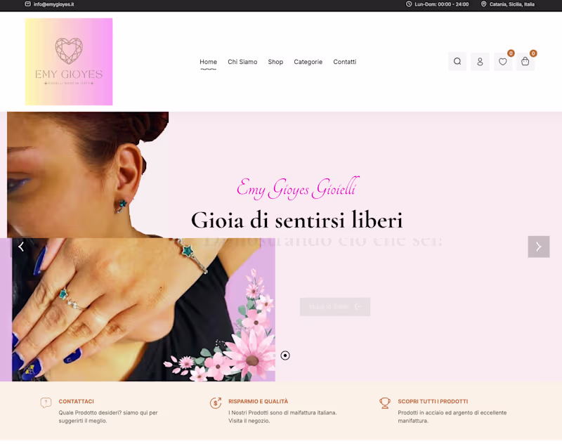 Cover image for E-commerce handcrafted jewelry