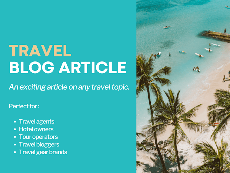 Cover image for Travel Blog & Itinerary Creation