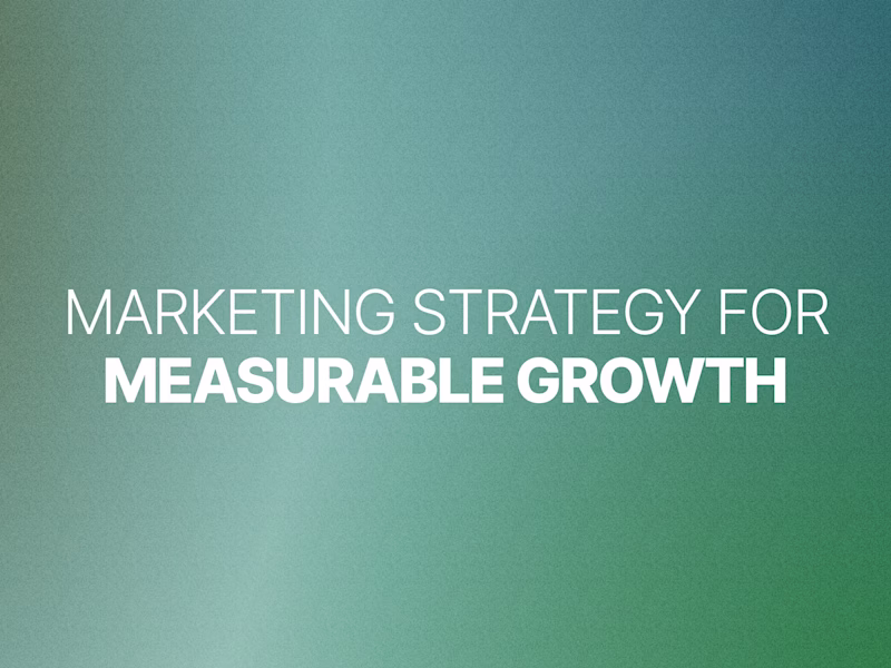Cover image for Marketing Strategy for Measurable Growth