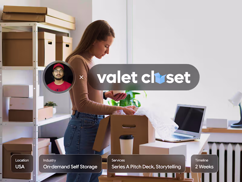 Cover image for Valet Closet Pitch Deck Redesign