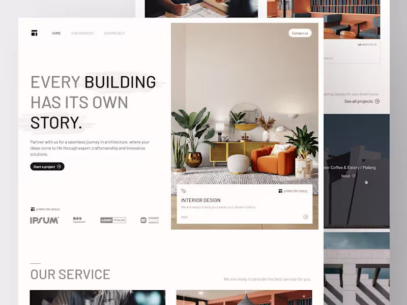 Cover image for Symmetry Space - Architect Website
